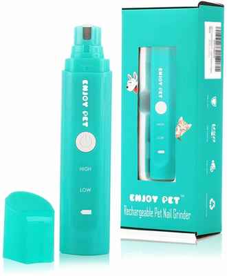 #10. ENJOY PET 2-Speed USB Rechargeable Electric Pet Nail Grinder Kit for Cats Dogs & Small Animals